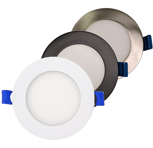 4" LED Slim Panel Round White/Black/Brushed Nickel (1100LM)